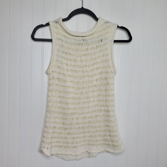 Theory Women's Striped Boat Neck Sweater Size M Sleeveless Merino Wool Alpaca - Picture 4 of 9
